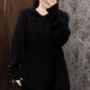 Korean Style Women's Hooded Knit Sweater: Autumn/Winter Loose Pullover with Long Sleeves