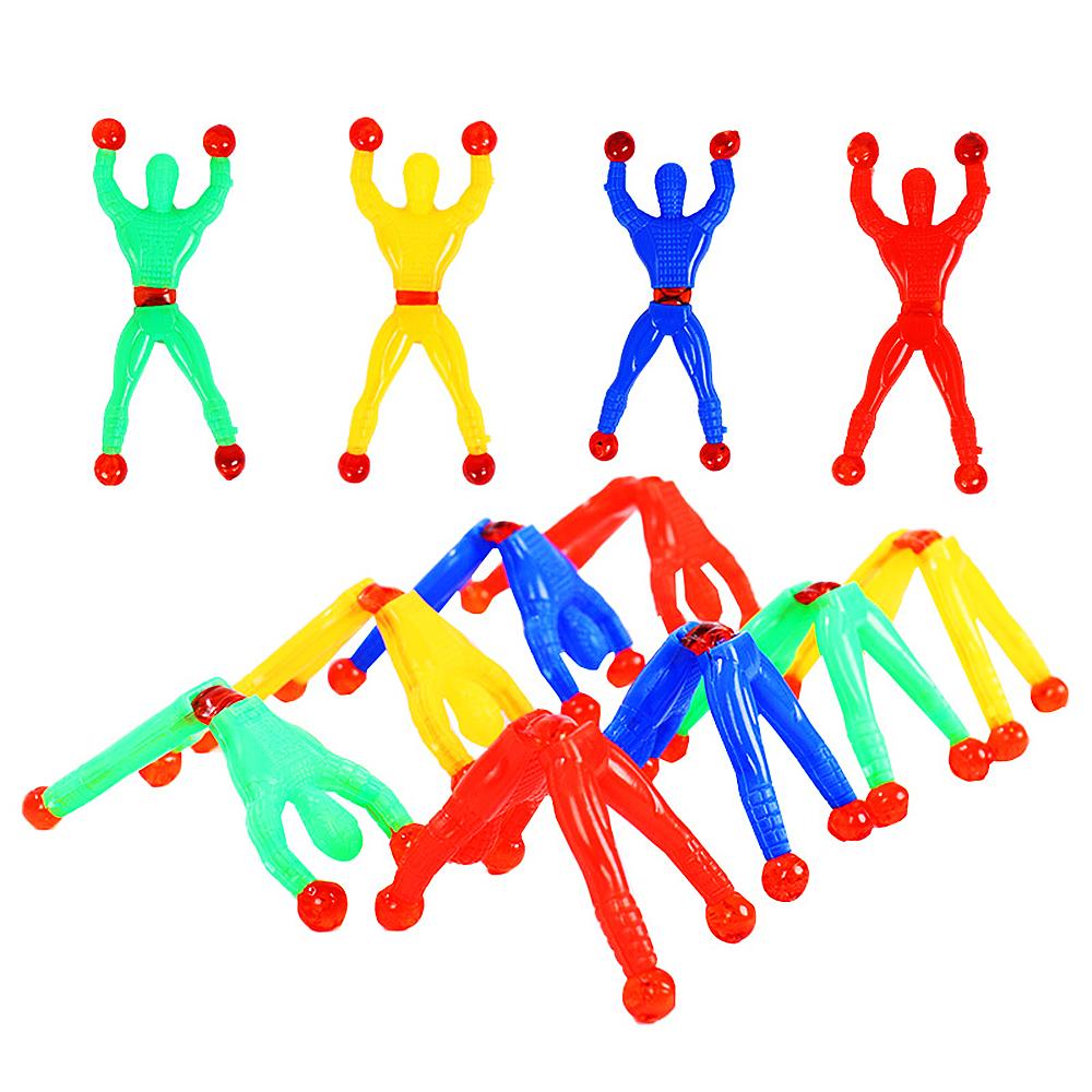 20Pcs Novelty Sticky Wall Climbing Climber Men Kids Boy Birthday Party Favors Supplies Pinata Fillers Treat Bag Goody3 Bag Gifts