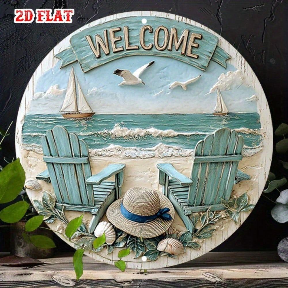 Metal Tin Sign, 2D Flat Plate, Home Wall Decor Hanging Ornament