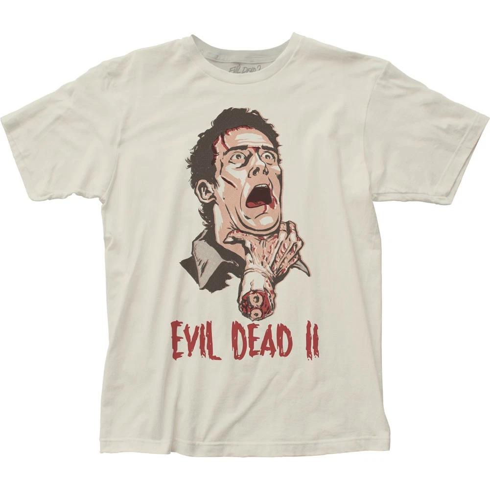 Evil Dead 2 Ash Williams Vintage Style Mens T Shirt Classic Movie Tee Natural M