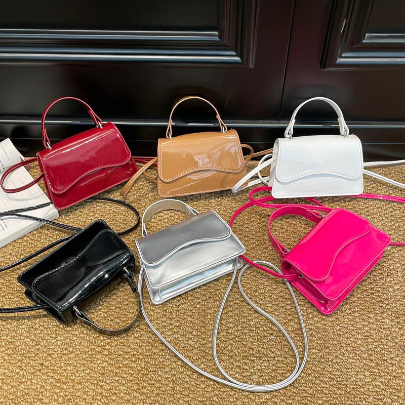 Women's bag fashion shoulder bag simple oblique span bag small square bag new trendy solid color handbag foreign style mobile phone bag