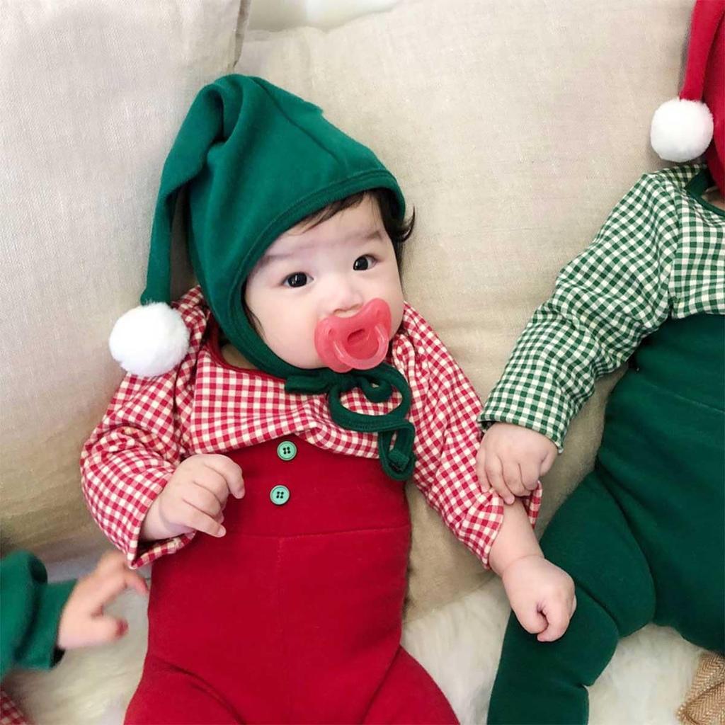 Santa Baby Christmas Baby Santa Claus Santa Red and for Girls and Santa Baby E0472 [monoii] Costume, Romper, Outfit, Kids' Outfit, Hat, Green, Boys,