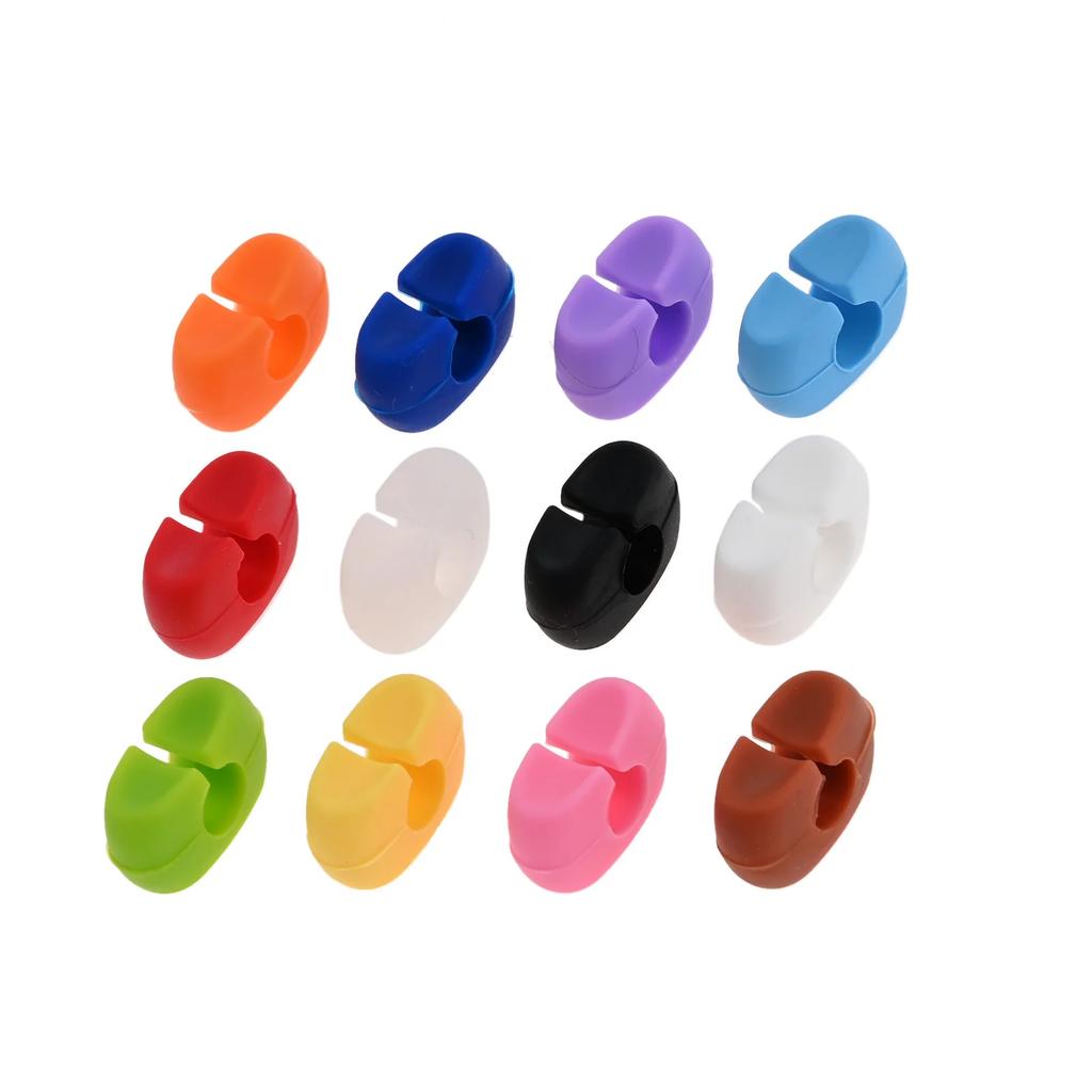 12Pcs Silicone Wine Cup Glass Markers Party Goblet Wine Drinking Cup Marking Tag Identification Bar Party Wedding Kitchen Decor