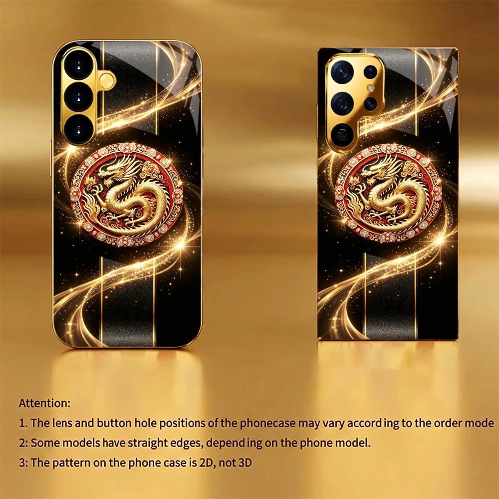 Light Line Dragon Totem phone case s26 ultra case s25 ultra case glass for Samsung Galaxy S26 S25 S24 S23 S22 FE Ultra Plus