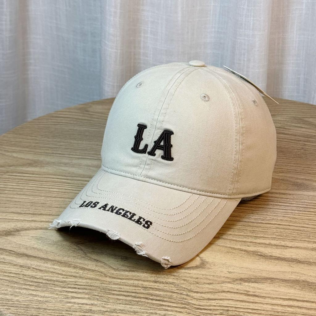 Neue LA Baseballkappe für Damen Koreanischer Stil Gestickte Schirmmütze Tiefer Sitz Sonnenschutz Kleines Gesicht