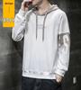Long Large Printed Loose 3XL [Aaronlive] Men's Hoodie, Sleeve, Size, Lightweight, Soft, Hooded, T-Shirt, Simple, Stylish, Hooded, Fit, Casual,