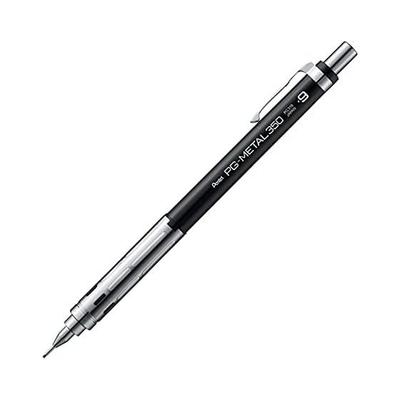 Pentel PG-METAL350 Mechanical Pencil, 0.9mm, Black, 5-Pack, XPG319-A, Easy-to-See 4mm Guide Pipe, Low-Center-of-Gravity Design for Reduced Fatigue,
