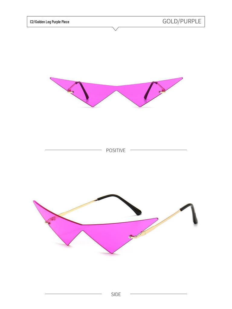 New Triangle Large Sunglasses European American Fashion Street Style Hip Hop