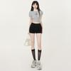 European & American Style High-Waisted Peach Hip Denim Shorts - Slimming Casual Summer Wear