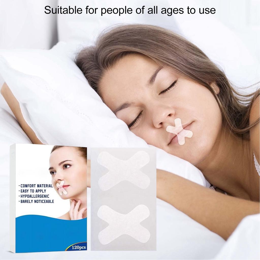 240pcs Anti Snoring Mouth Tape Mouth Breathing Prevention Improved Sleeping Quality Sleep Mouth Strips