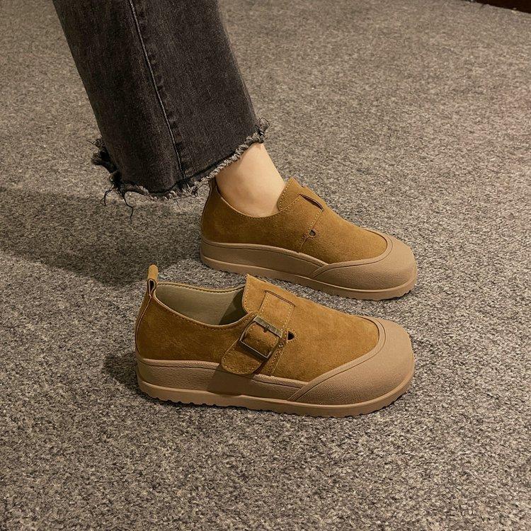 

Literary and retro Mori women s style platform single shoes women s shoes 2025 new spring and autumn one-pedal loafers casual board shoes 40