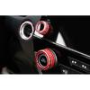 Fit For Honda CRV CR-V 2017- Aluminum Red Central Console AC Knob Cover Trim
