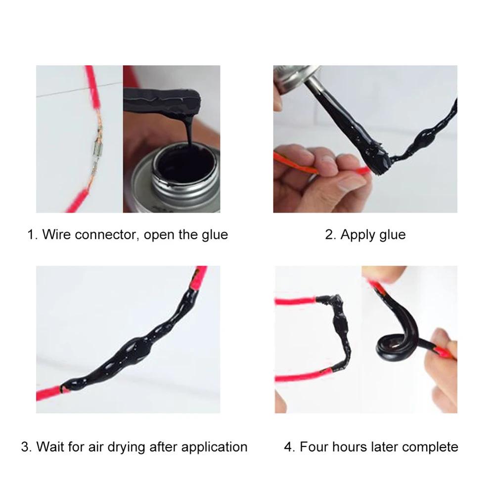 30/125ml Waterproof UV Protection Liquid Insulation Electrical Tape Tube Paste Fast Rubber Fixed Dry Insulating Sealing Glue