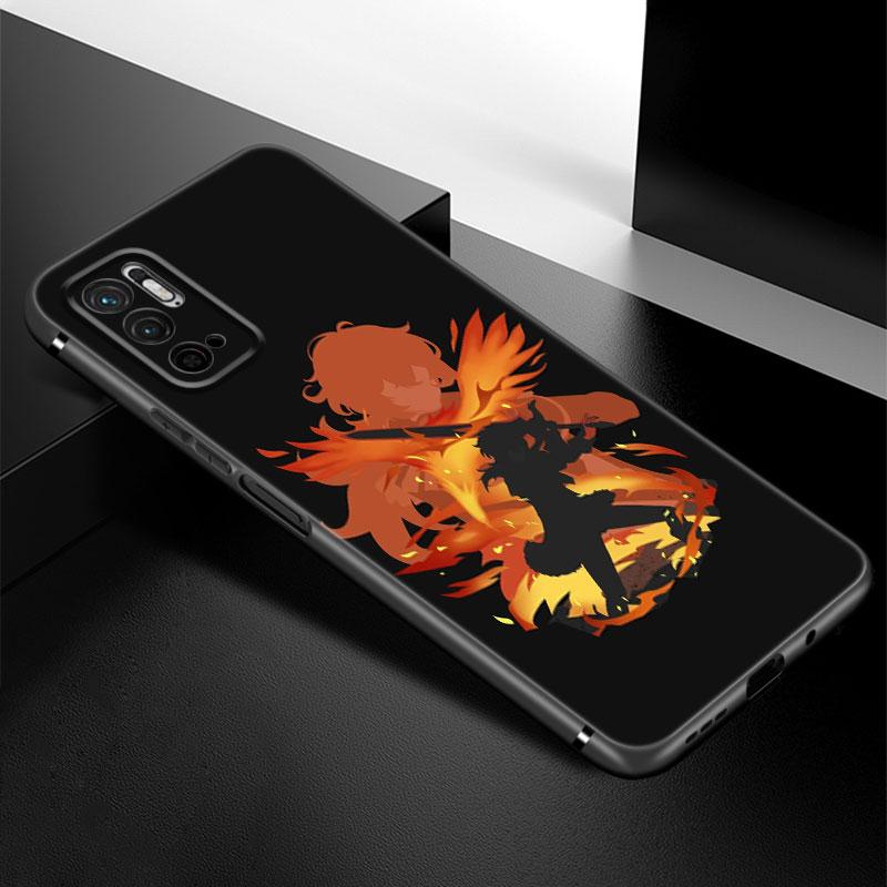 

Чехол для телефона Genshin Impact с аниме для Xiaomi Redmi Note 7 8 9 10 Lite 11 11E 11T 12 Pro 11S 4G 10T 5G 8T 9S 10S, черный чехол из ТПУ Redmi Note 7(Pro)