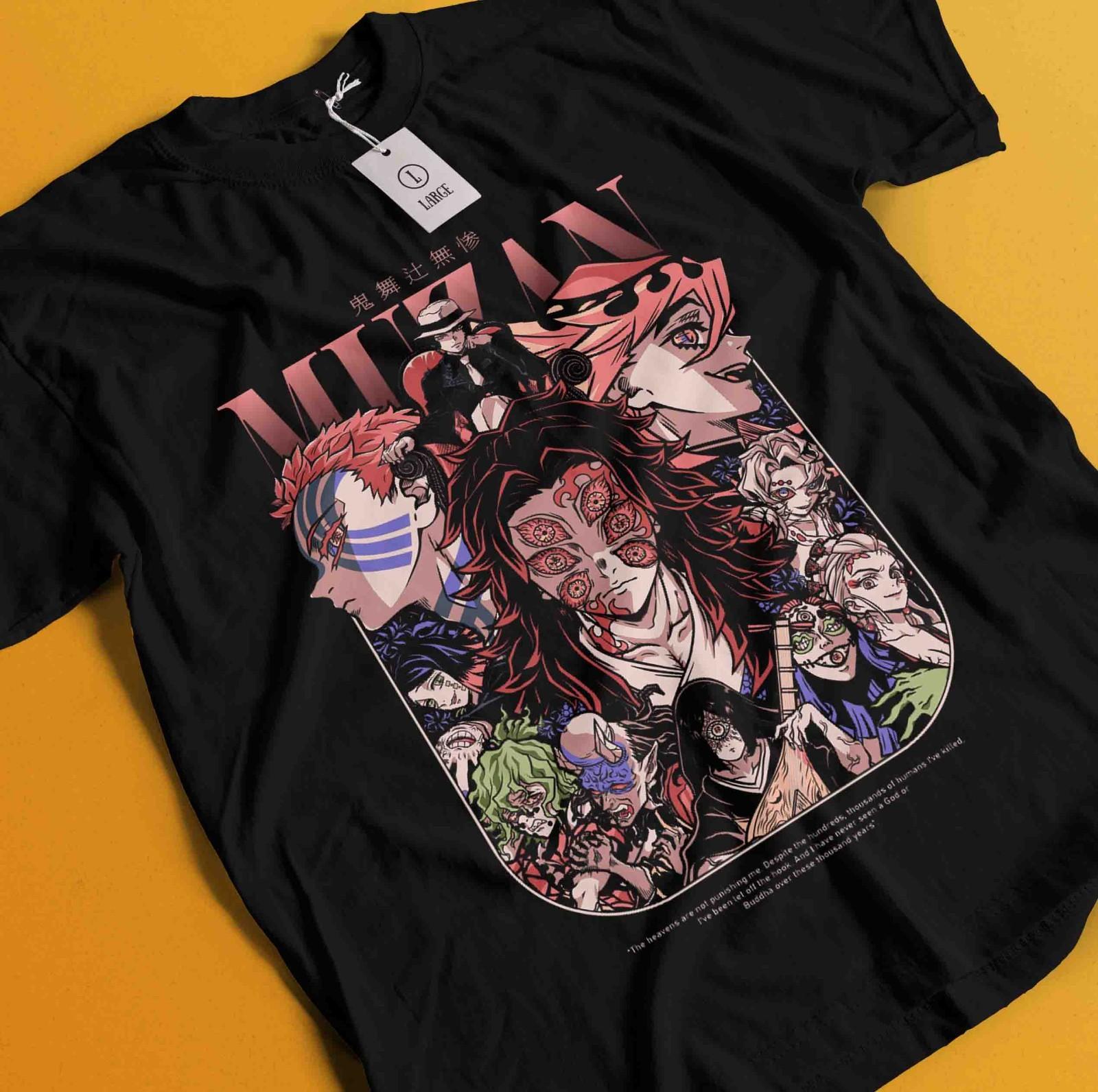 

Demon Slayer Shirt Tanjiro Tshirt Zenitsu T-Shirt Mens Womens Tees Top Muzan Doma Tee Inosuke Nezuko S