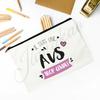 French Print Makeup Bag Women Travel Cosmetic Bag School Pencil Bags Teacher's Day Graduate Gift for Atsem Maitresse Maitre Avs
