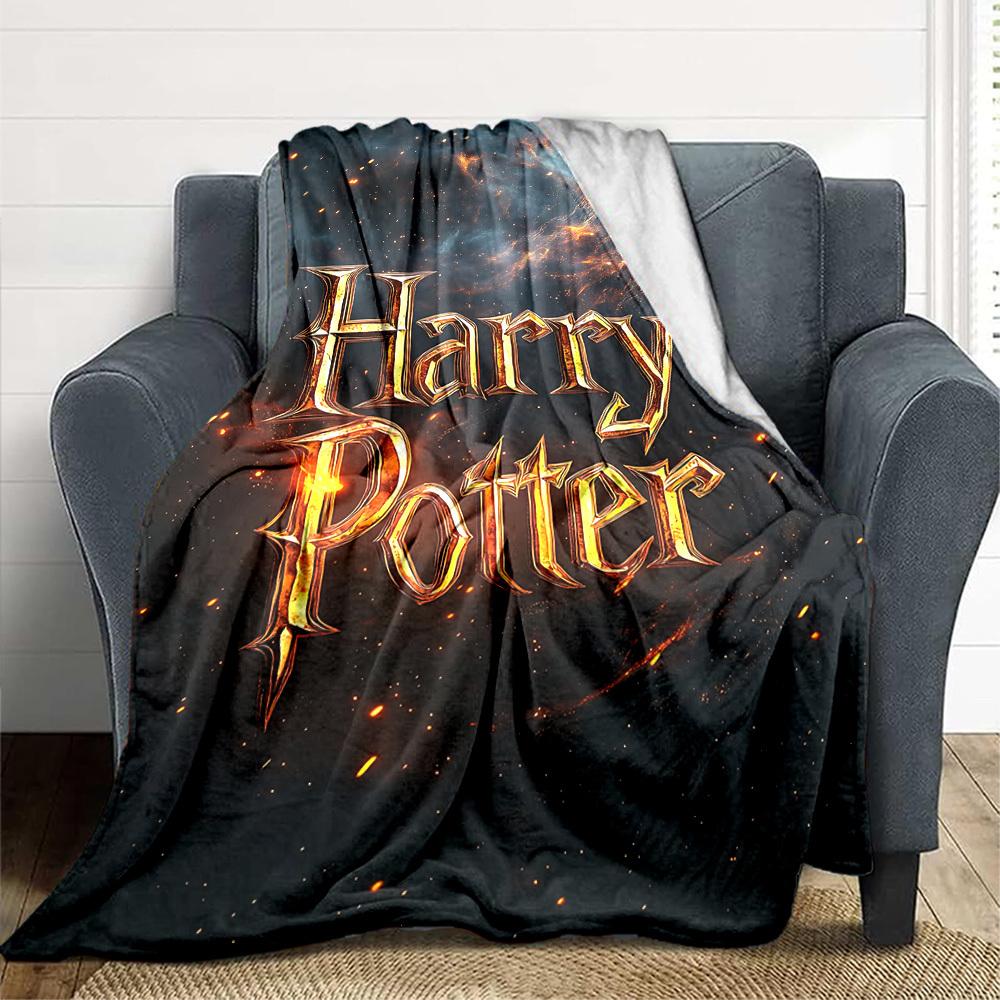 1pc Harry Potter Blanket Lightweight Flannel Throw For Sofa, Bed, Travel, Camping, Livingroom, Office, Couch, Chair, And Bed
