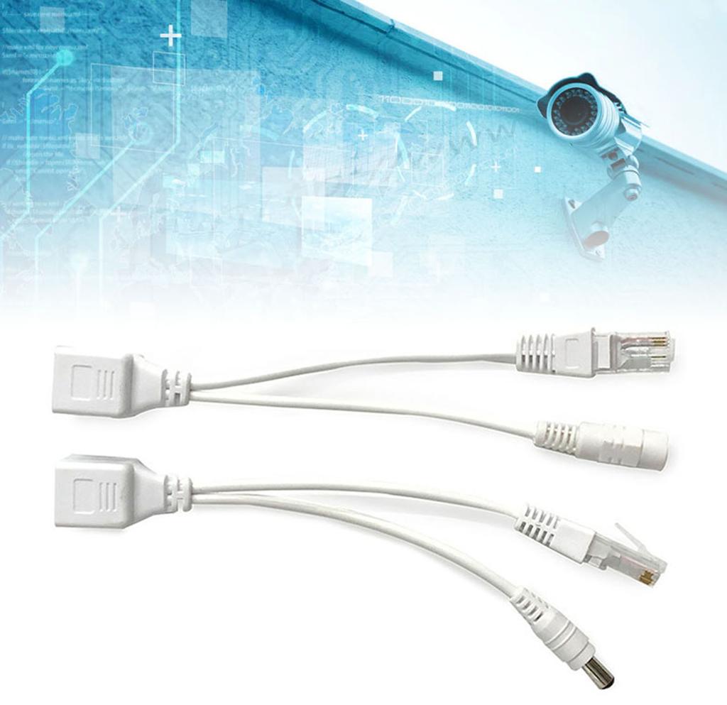Kit de inyector y divisor PoE pasivo de 1 par Inyector y divisor PoE de 12 V para red inalámbrica