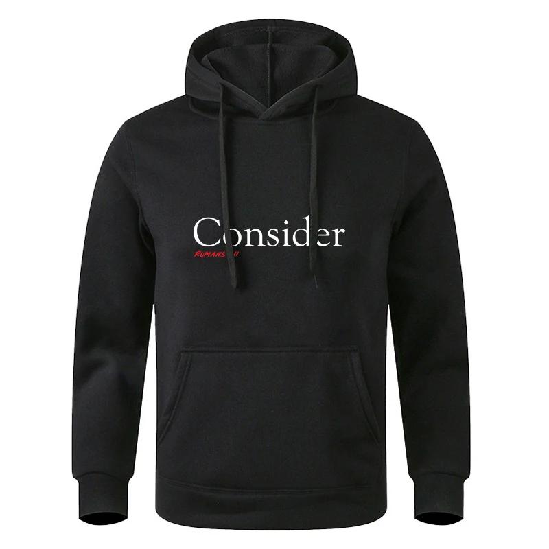 

Spring Autumn Men s Casual Solid Color Oversize Black Pullover Hoodie Sweatshirt For Male And Women 3XL