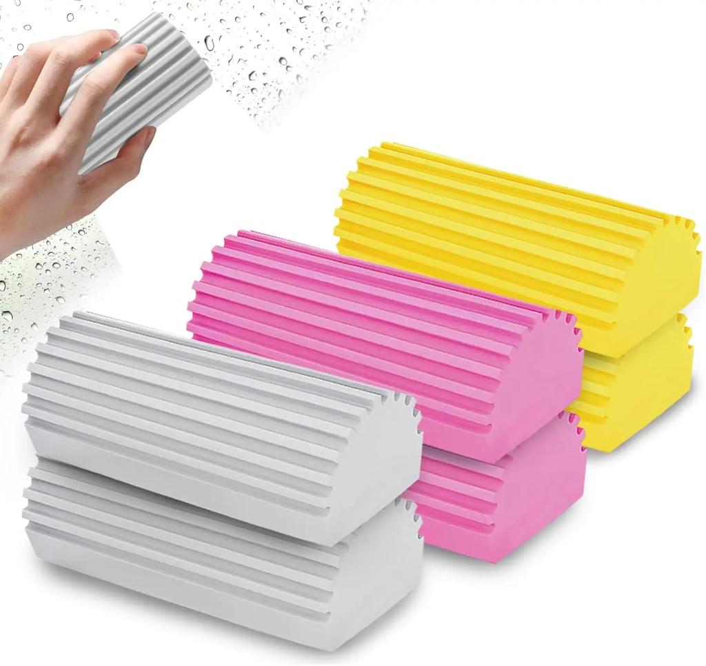 Car Damp Clean Duster Sponges Reusable Eraser Brush Blinds Kitchen Window Sponge Duster Cleaning Tools Auto Accessories