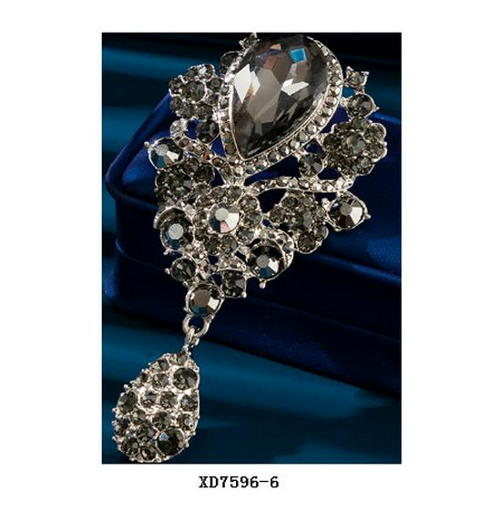 European & American Crystal Teardrop Brooch Zircon Pin Accessory