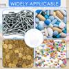 Bead Organizer Box Transparent Jewelry Beads Container Plastic Storage Containers with 60 Small Box for Button Rhinestone