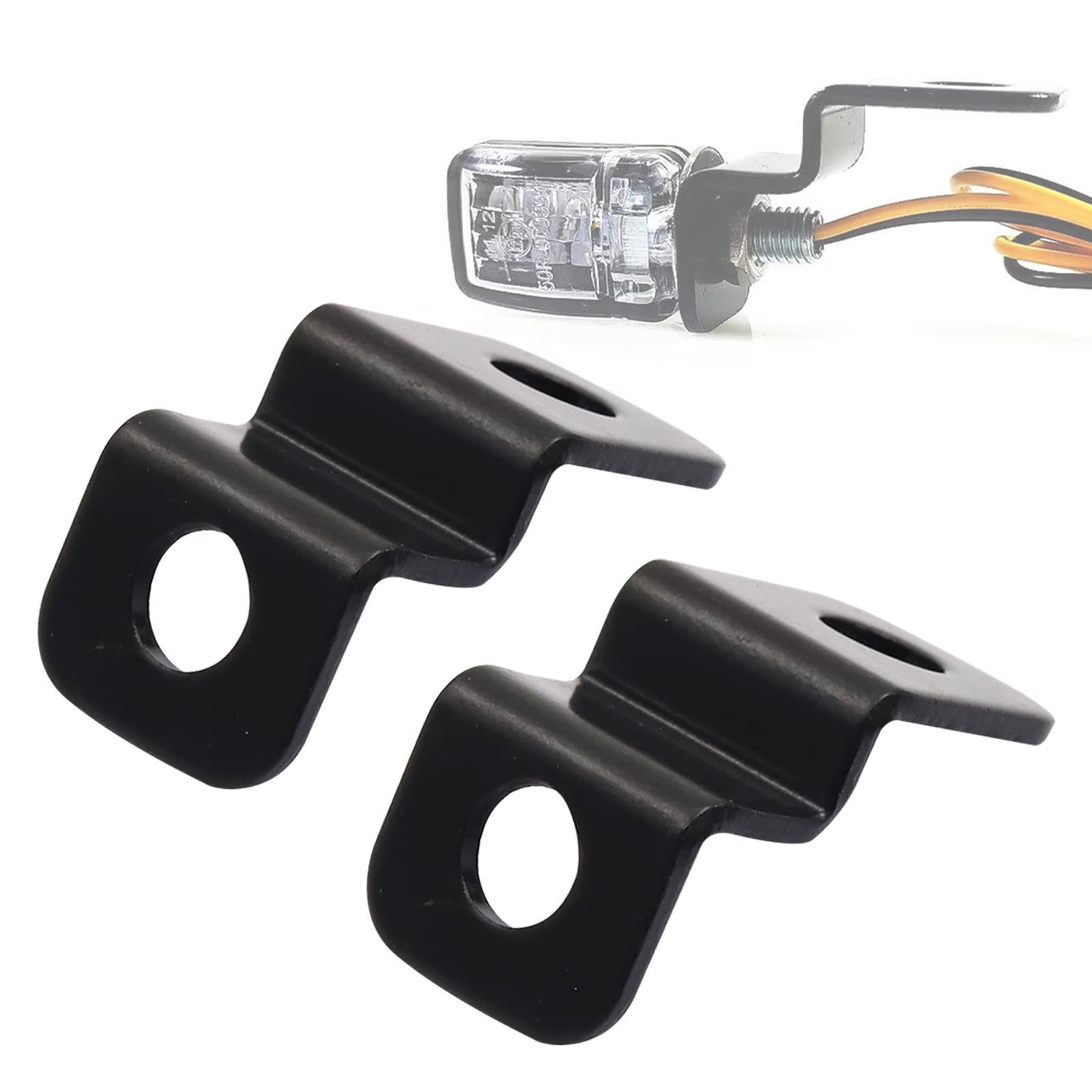 Ygmylandbb Крепление для поворотника, Крепление для мотоциклетного света, Кронштейн, Универсальное крепление, Тип W чёрный