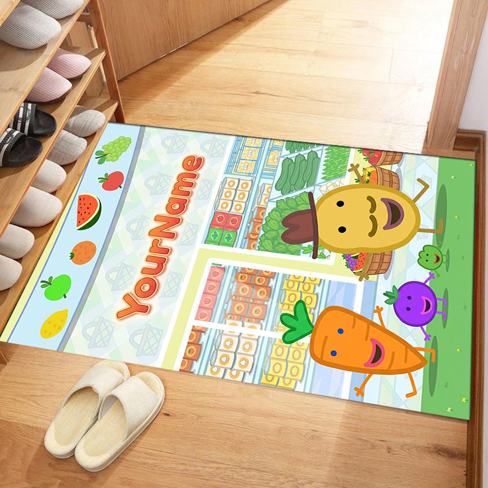 Peppa Pig Customize Text Area Rug Perfect for Decorate room Dining Room Hallway Living Rooms Anti-slip Rug Anime Office Decor Spiritual Gift