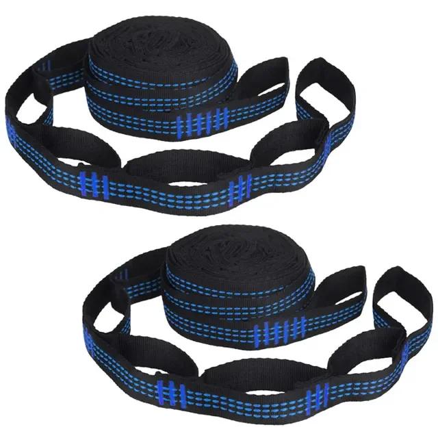 Outdoor Hammock Fixed Straps, High-Strength Polyester Ties, Tree Ties, Multi Ring Knots, Extension Ropes, Adjustable Accessories