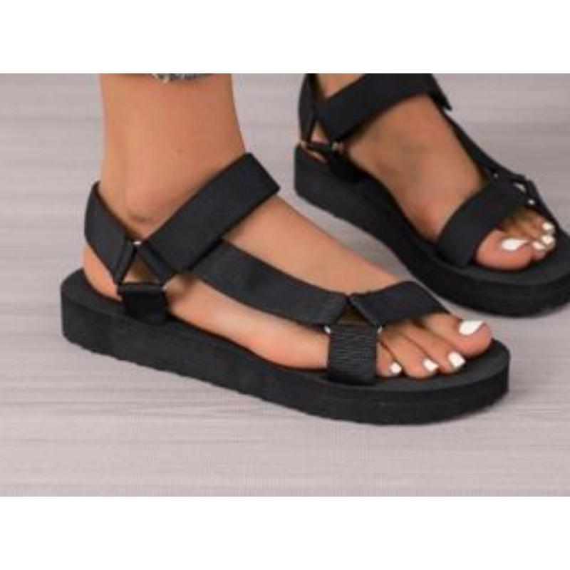 Fashion New Female Shoes on Sale Fashion Summer Outdoor Women's Sandals Solid Open Toe Low-heeled Roman Casual Beach Sandals Women