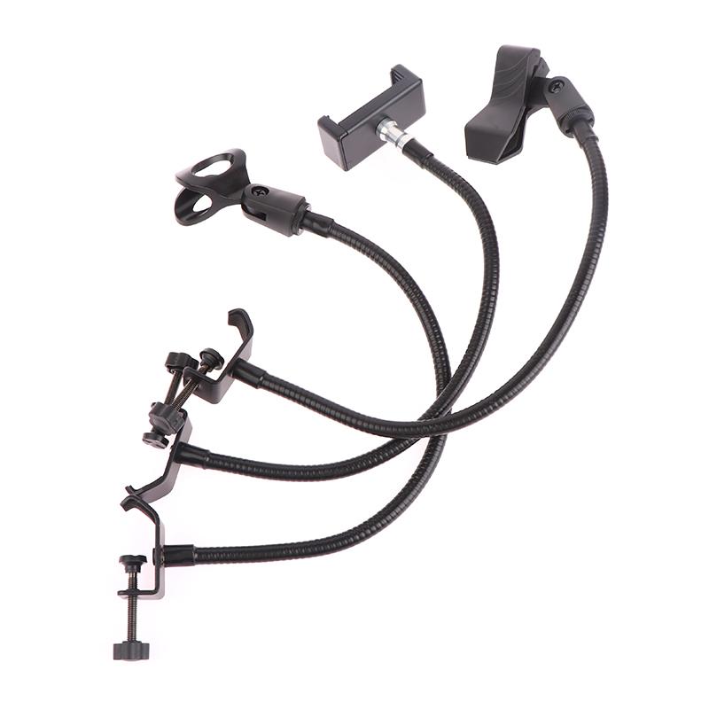 Flexibilní mikrofonní husí krk Stojan na telefon se stolní svorkou pro rozhlasové vysílací studio Zařízení pro živé vysílání Stanice