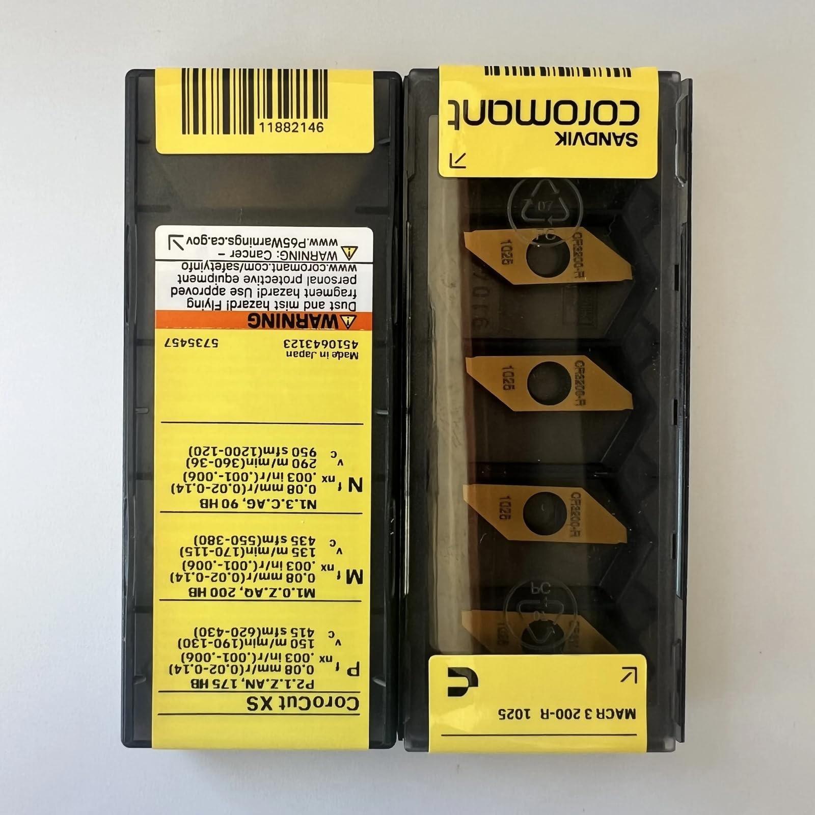 

Original Sandvik / MACR3200-R 1025 CNC lathe carbide blade tool 10 Pcs