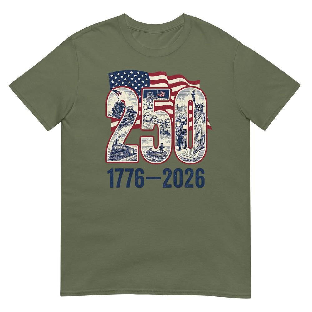 250 Years American 1776 2026 250th Usa Patriotic 4th Of July TShirt
