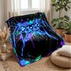 Neon Gamepad Graffiti Theme Blanket Lightweight Warm Flannel Blanket Decorative Throw Blanket for Home Decoration