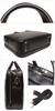Bercute Black Men's Business Bag, Briefcase, Tote, Shoulder Bag, Lightweight, Large Capacity, Fits B4 and A4 Documents, Solid Color, 2-Way, Commuter