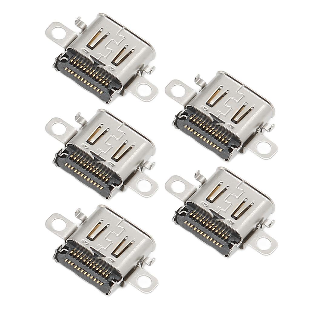 Game Console Type C Socket Replacement Gamepad Power Charging Port for SWITCH OLED 5pcs