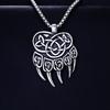 Herenketting Wolfskop Viking Wolfsklaauw Hanger