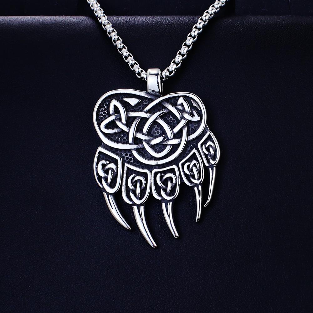 Herenketting Wolfskop Viking Wolfsklaauw Hanger