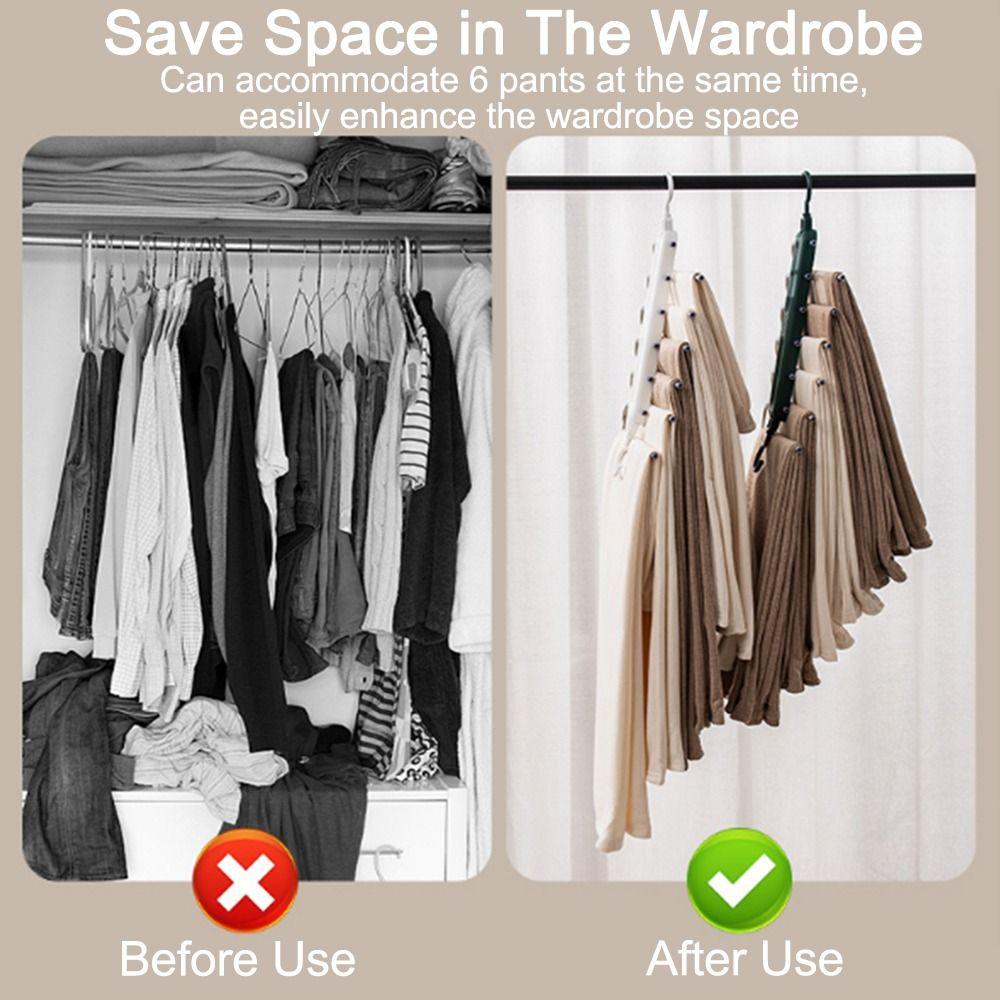 Rotatable Clothes Rack Organizer Multi Layer Wardrobe Organizer Adjustable Trouser Hangers Travel