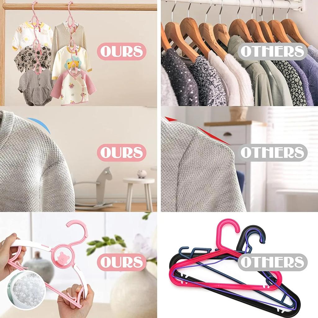 Baby Coats Rack Non-slip Baby Clothes Hanger Adjustable Storage Hangers Cute Kids Clothes Organizer Closet Children