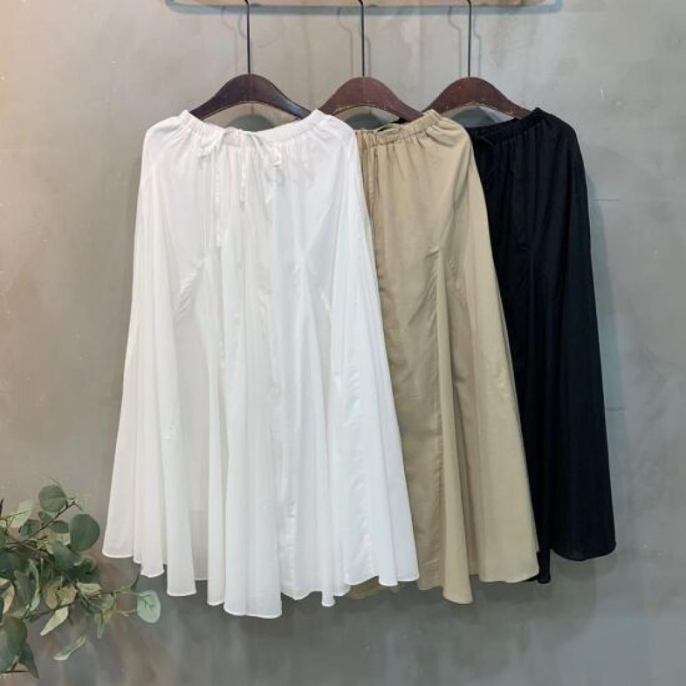 C S In The Room Flared bandIng Long Skirt 3Color