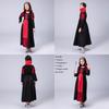 Enchanting Kids Girls Queen Costume Lace Up Witch Dress For Halloween Cosplay