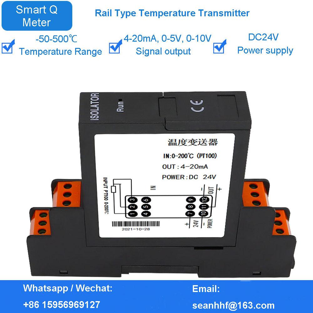 Intelligent Thermal Resistance temperature transmitter signal isolation module Pt100 thermocouple to current voltage 485