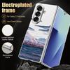 Cool Travel Moto Biker Print Case For Samsung Z Fold 8 Ultra 7 6 5 Luxury Plating Leather Skin Hard Phone Cover For Galaxy Z Fold8 Fold7 Fold6