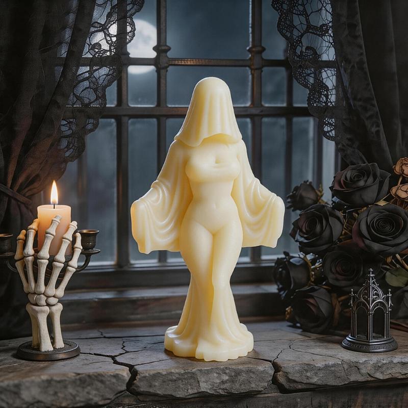 Shade Bride Figure Silicone Candle Molds Food Grade Silicone For Resin Casting Making Candle Soap and Halloween Decoration