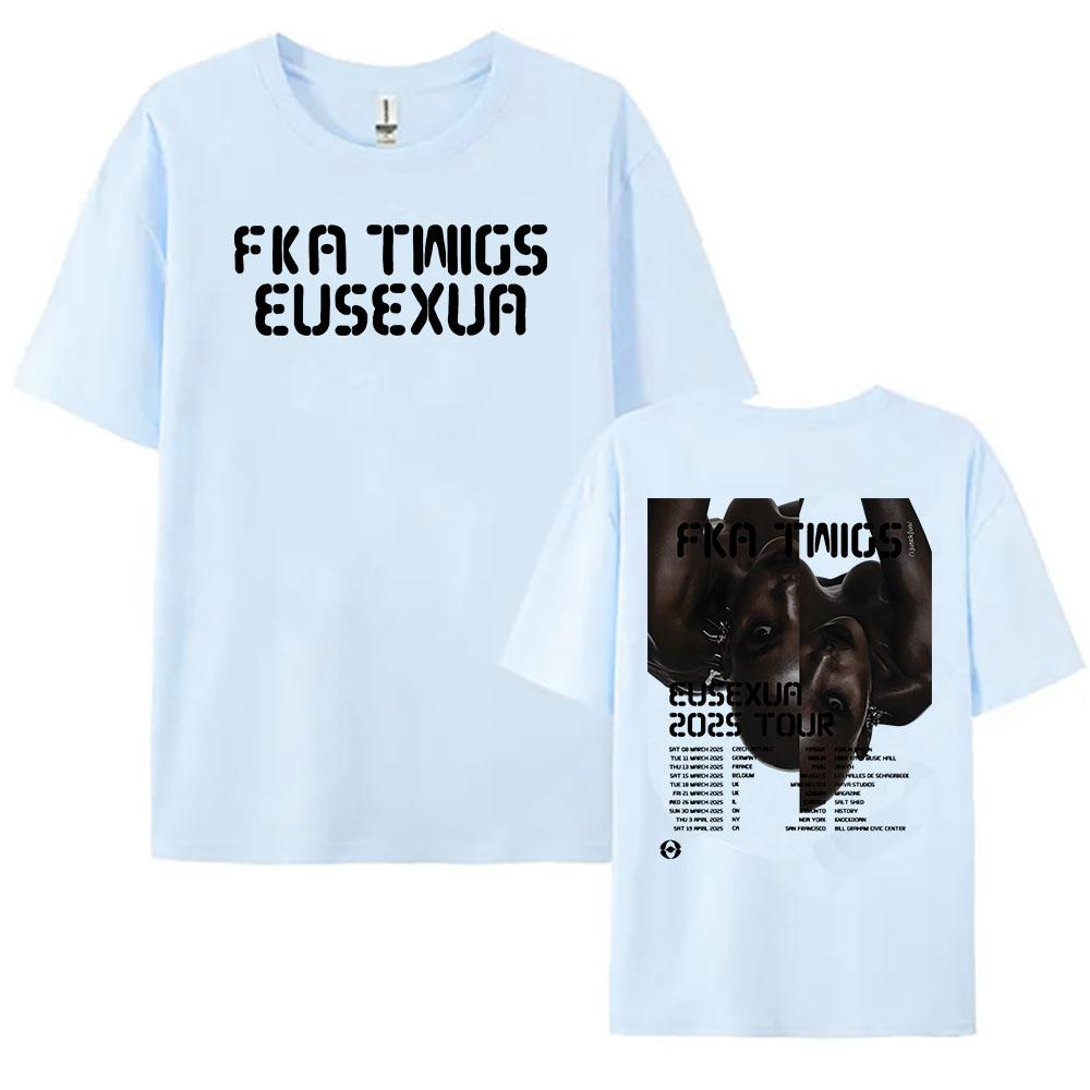 2025 Album Eusexua 2025 Tour Tshirts Singer FKA Twigs Printing Tshirt Cotton Soft Short Sleeve Teeshirt Unisex Streetwear Tees