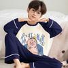 Boys Cotton Pajama Set Long Sleeve Thin Winter Sleepwear Kids 8 Years Cartoon Print Comfortable Home Wear