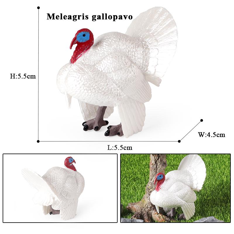 

Oenux Милые животные на ферме Курица Индейка Цыпленок Петух Фигурка Модель Фигурки Птица Миниатюрная Обучающая ПВХ Детская Игрушка