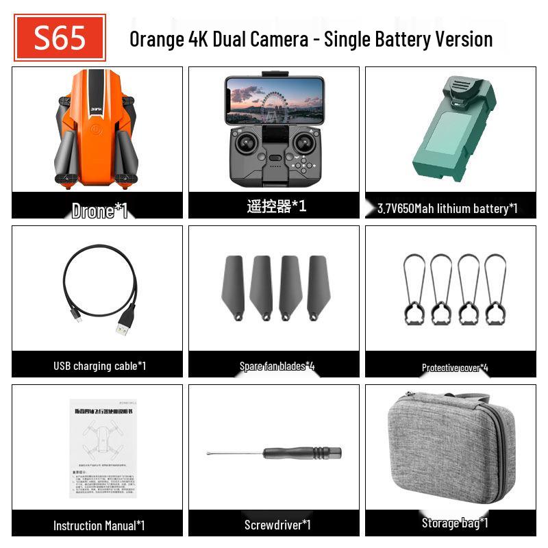 Mini S65 Dual Camera Indoor Drone with Stabilized Flight and Remote Control