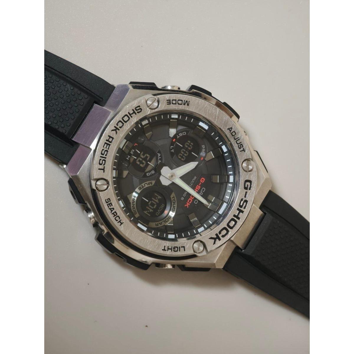 Used CASIO G-SHOCK GST-W110D G-STEEL Radio Solar Digital Analyzer Watch Watch